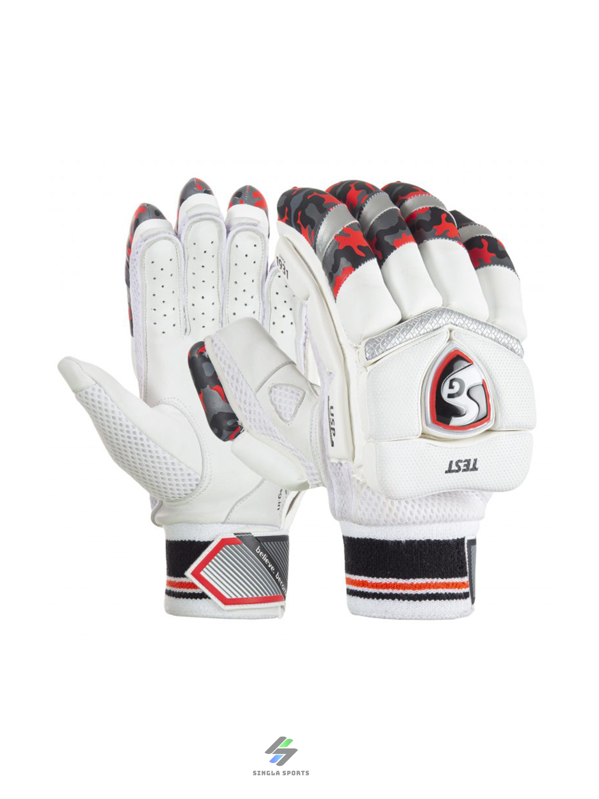 SG Test™ Batting Gloves with Premium Quality Sheep Leather Palm